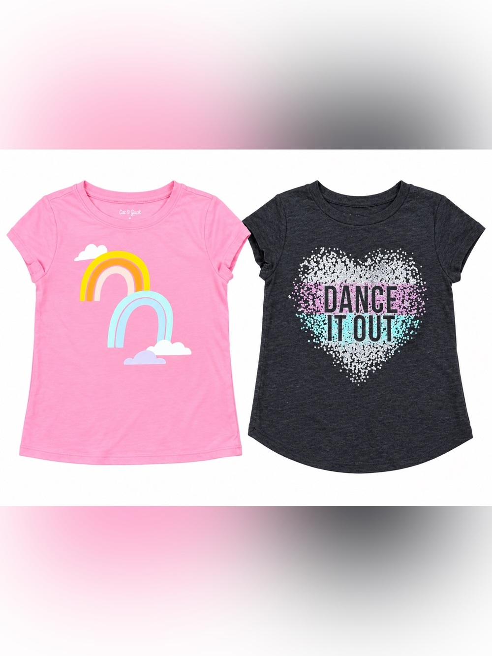 Girls 4-5 Rainbow Dance It Out T-Shirt Bundle Cat & Jack Jumping Beans